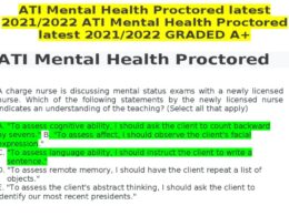 ati mental health proctored exam 2019